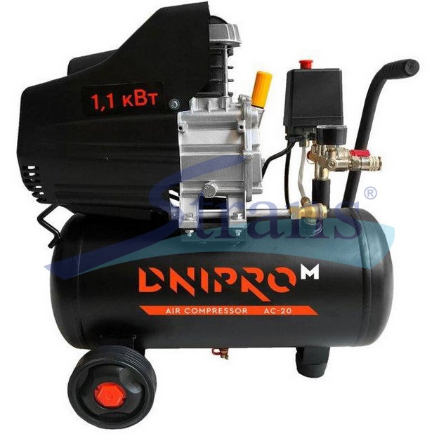 Компресор Повітряний Dnipro-M Ac-20 20Л 1.1Kw 230V 101Л/Хв 8 Bar